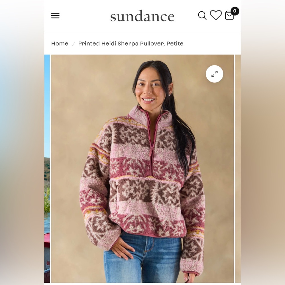 Sundance Heidi Sherpa fleece pullover S